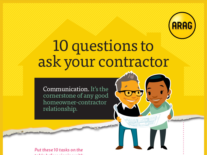 10 questions to ask your contractor- Infographic
